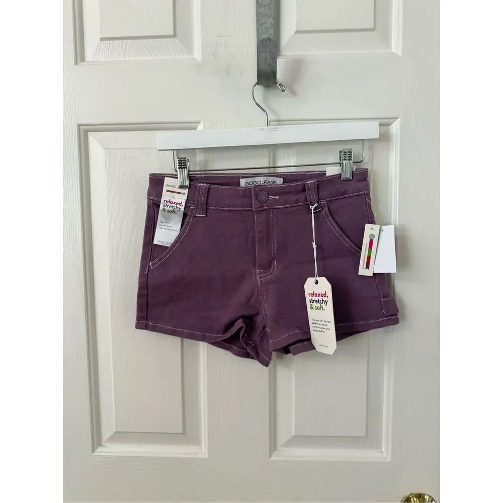 Gogo Jeans Purple Denim Shorts Sz 1 or 25 NWT